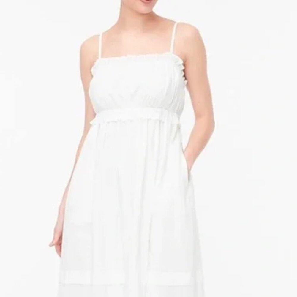 NWOT J. Crew White Maxi Dress 12